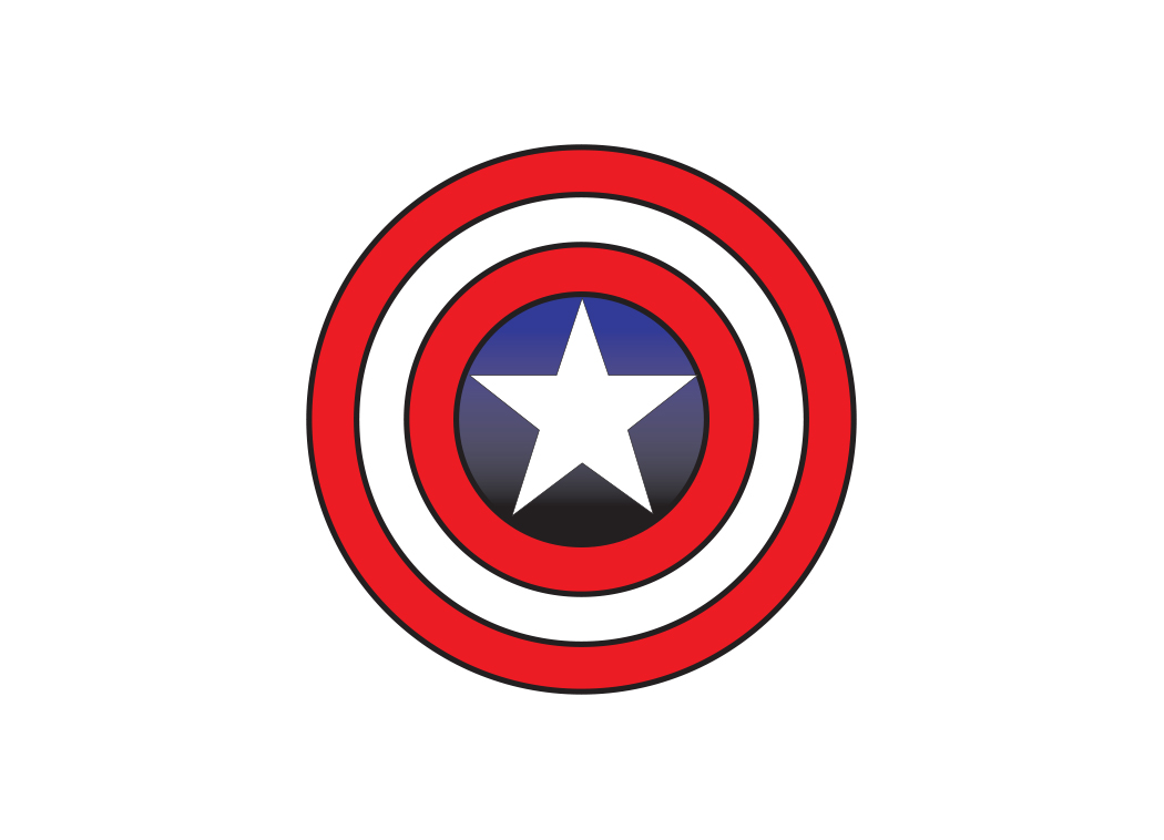 美国队长盾牌logo矢量素材下载