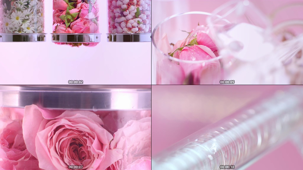 玫瑰花化妆品系列视频素材