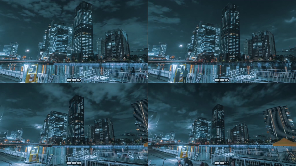 日本高楼大厦夜晚视频素材