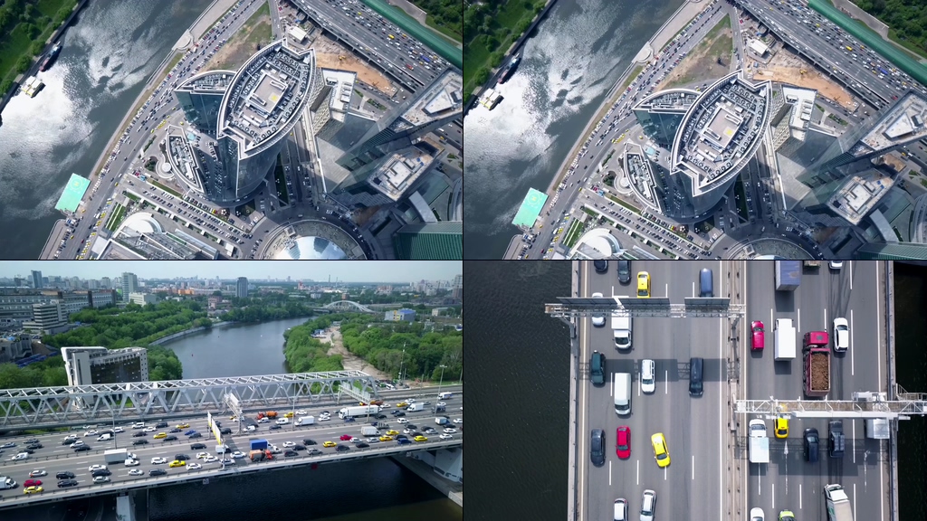 4K航拍莫斯科高楼大厦视频素材