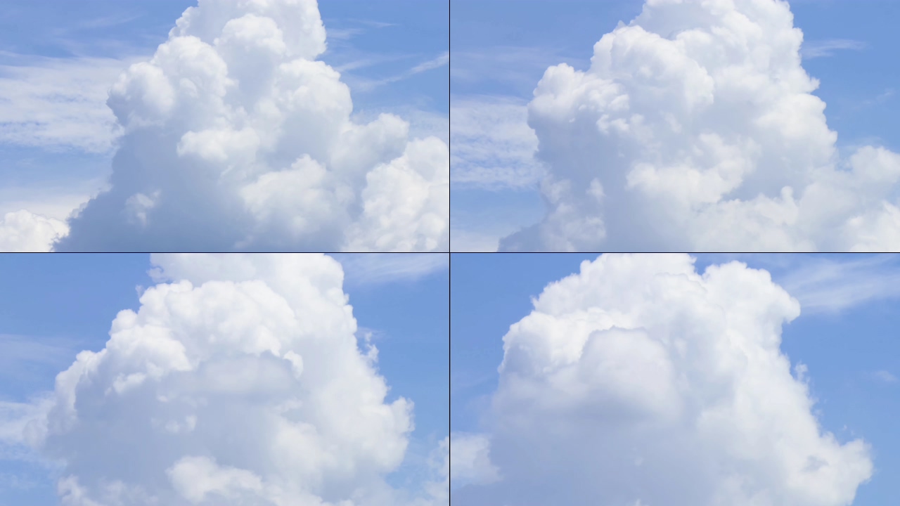4K特写一朵翻滚的云彩视频素材