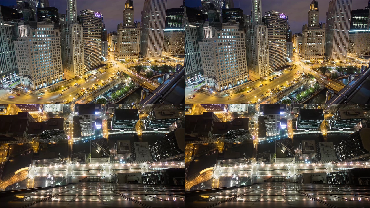 4K大都市城市夜景