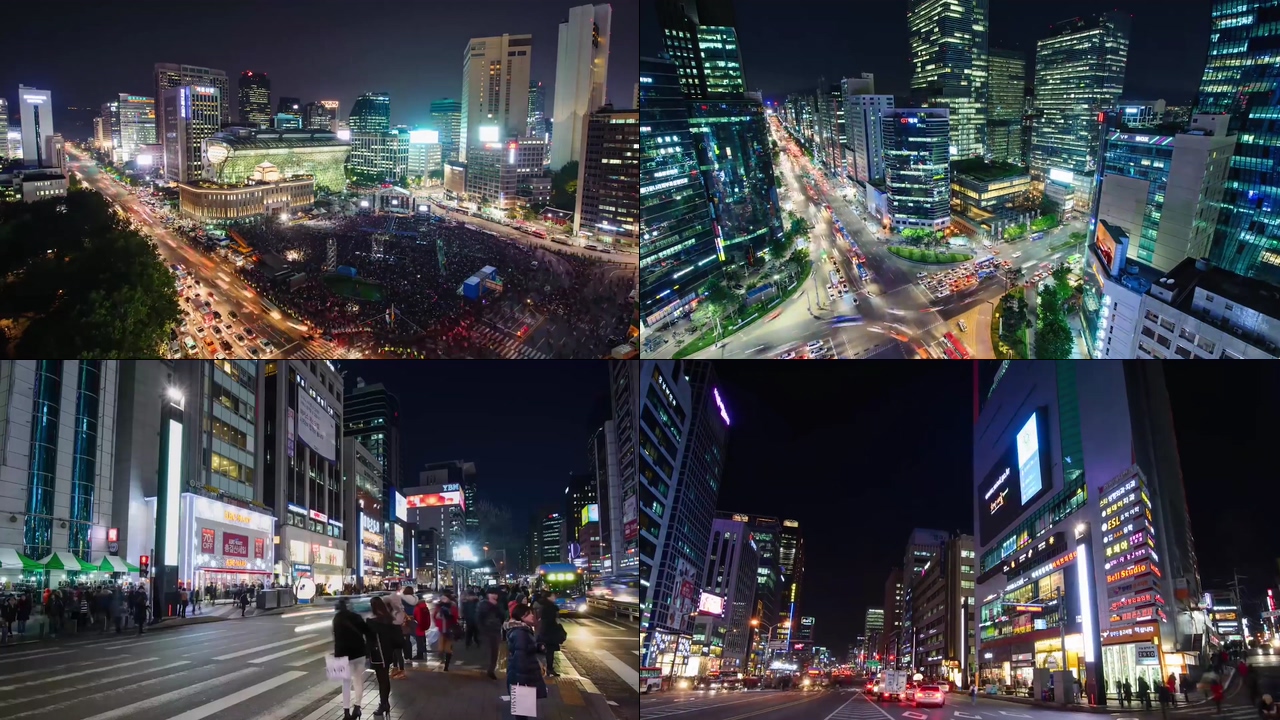韩国首尔城市夜景视频素材