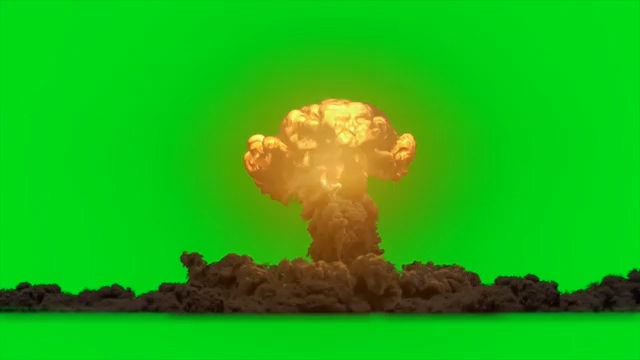 4K原子弹爆炸绿幕视频素材
