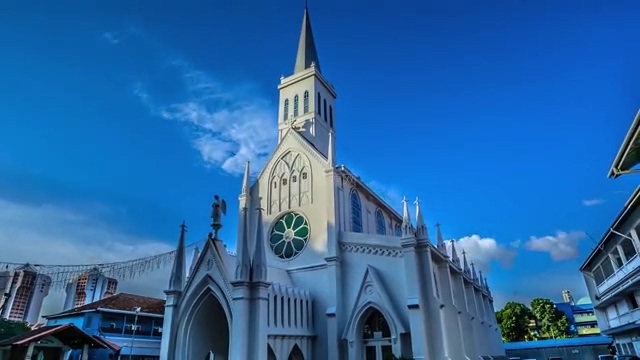 欧式建筑教堂视频素材