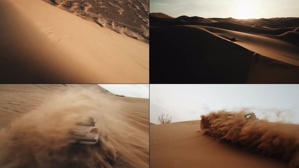 大气航拍沙漠视频素材