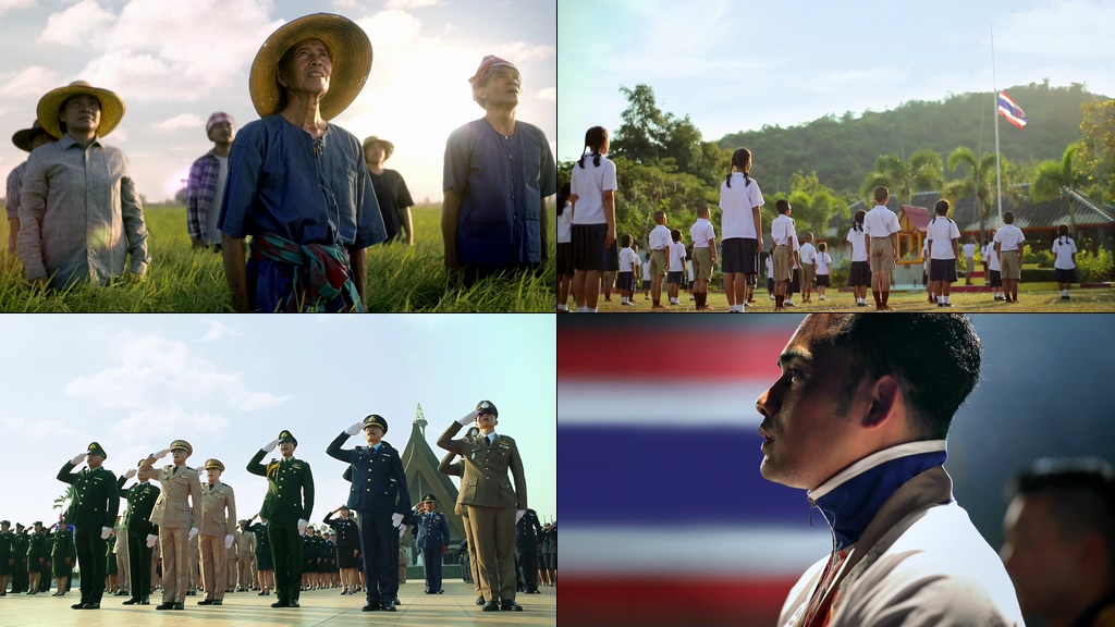 泰国升国旗唱国歌视频