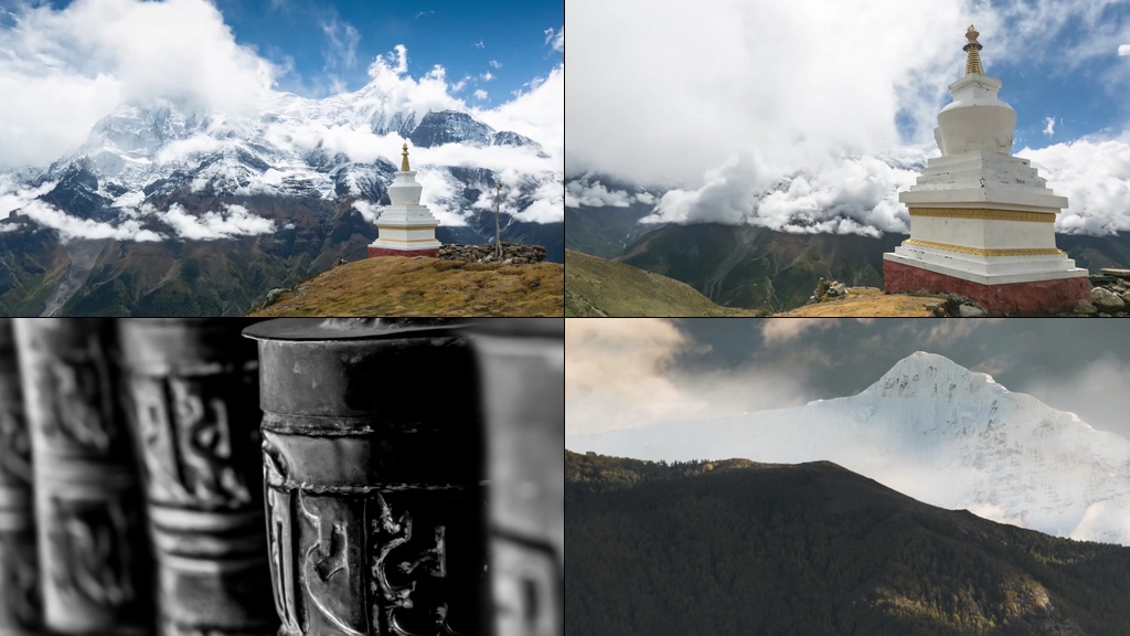 尼泊尔延时摄影视频素材