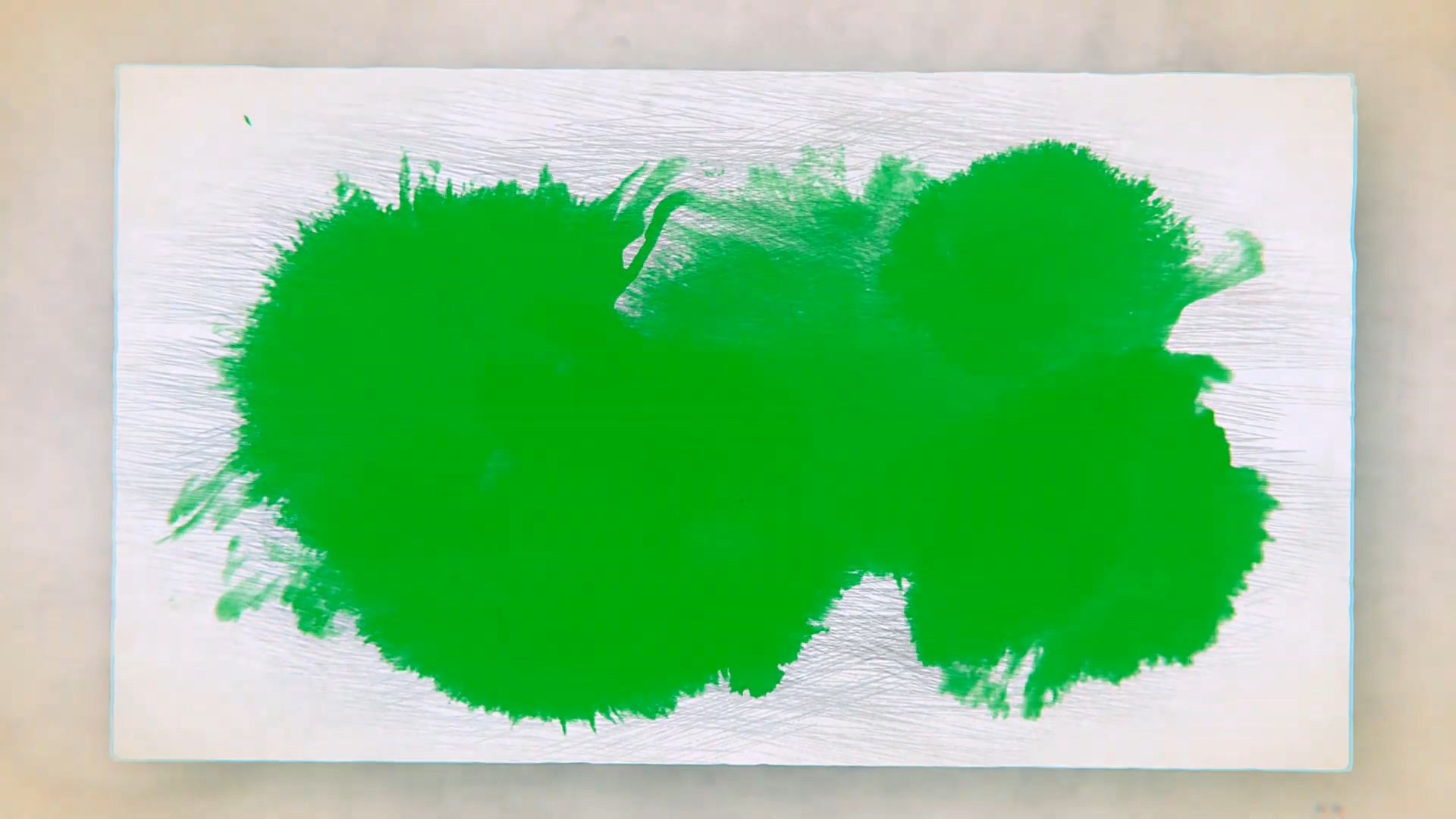 水墨在纸片上晕开绿幕素材