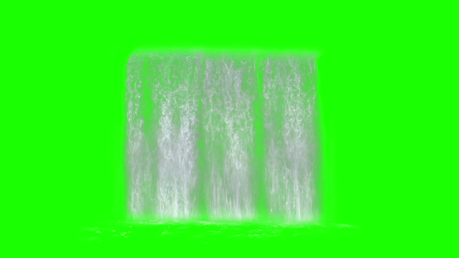 水幕瀑布流正面分散绿幕视频