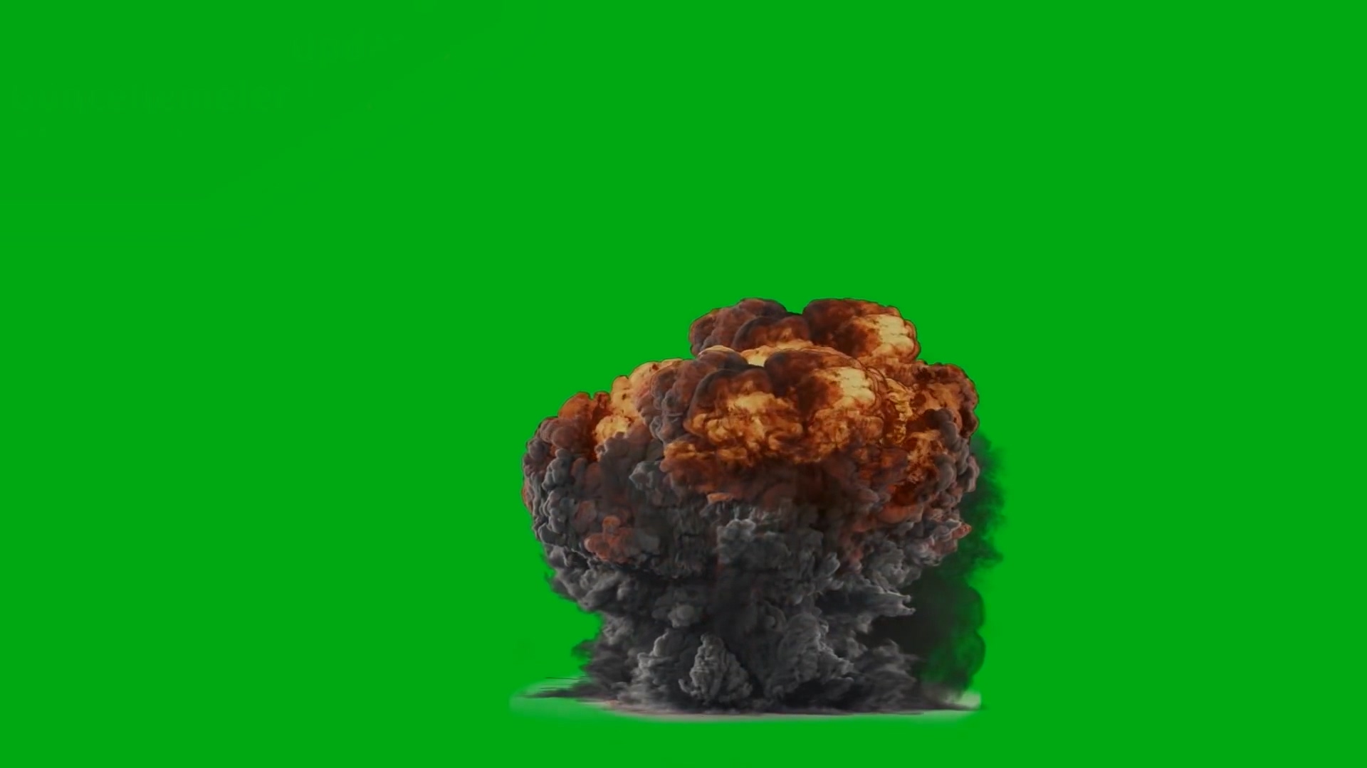 爆炸的大火球绿幕视频素材