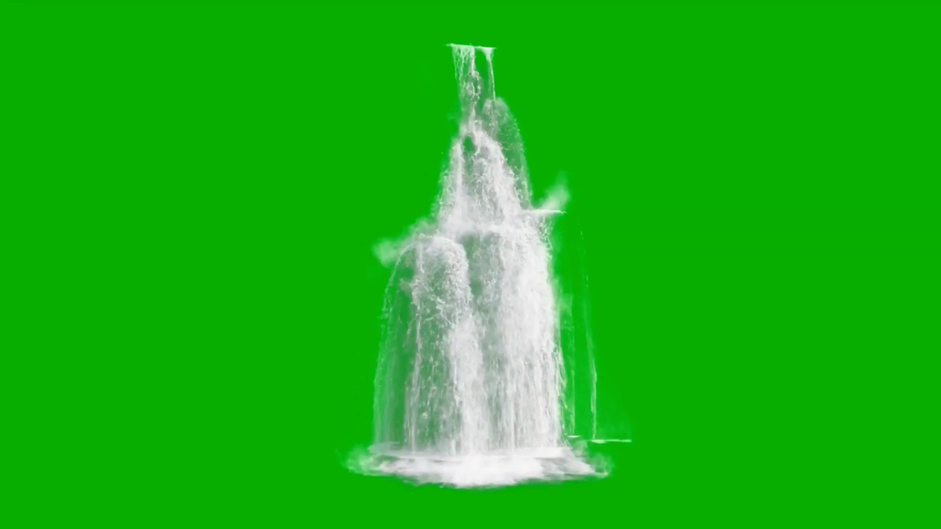 有造型的瀑布流绿幕视频素材