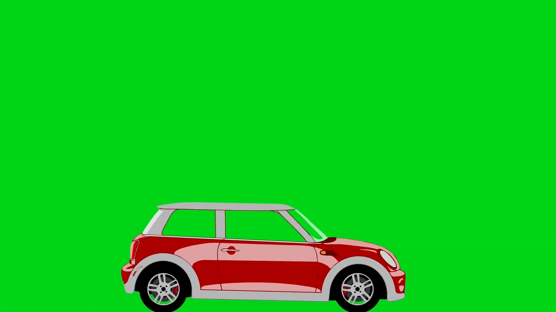 不同年代的车穿过镜头绿幕视频素材