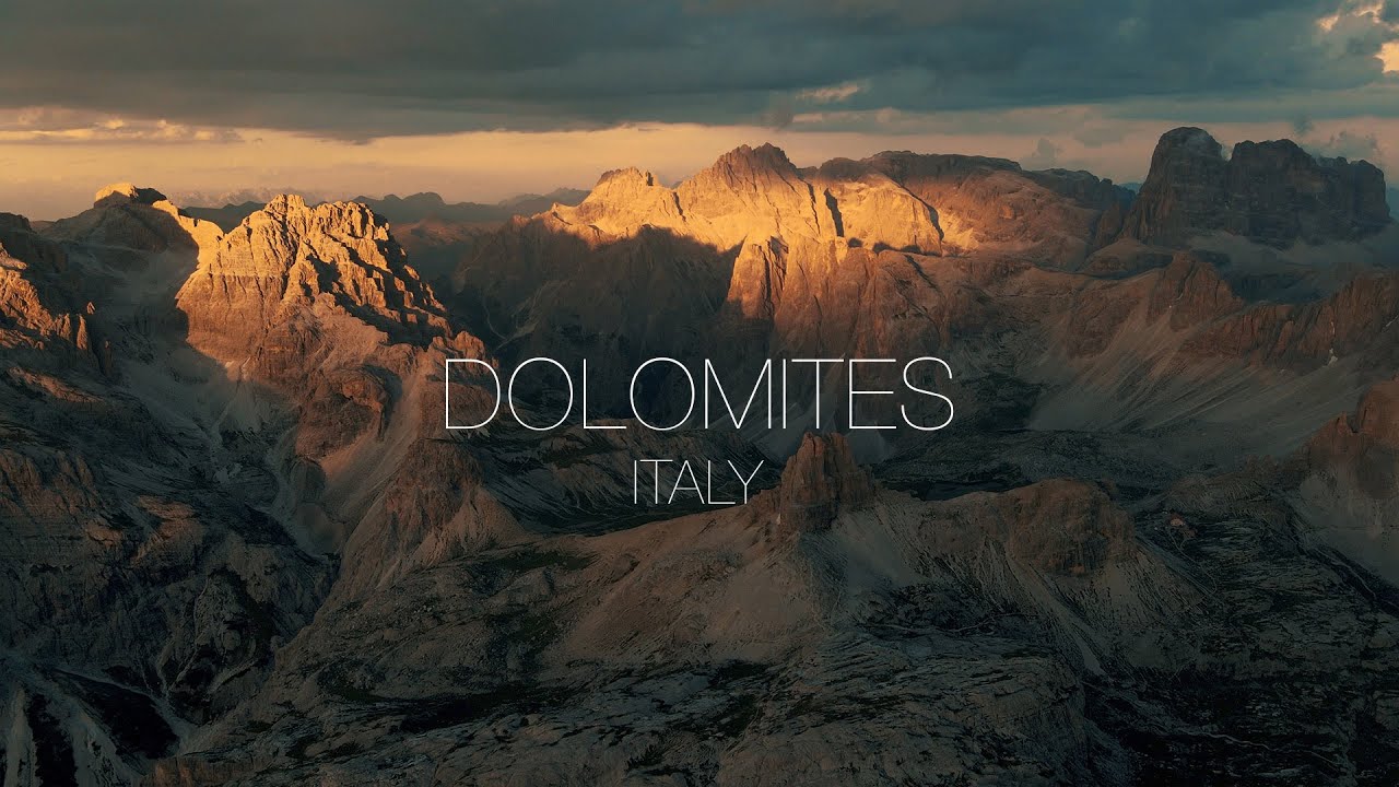 意大利多洛米蒂山脉4K无人机视频素材