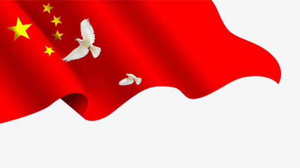透明红旗PNG图片