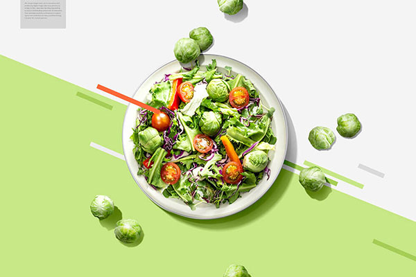 精品绿色健康营养蔬菜沙拉食品海报设计模板psd源文件,编号:82635682