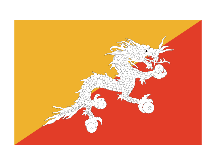 不丹国旗矢量素材下载