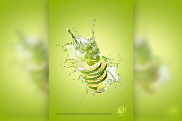 精品切水果风格夏季消暑柠檬饮品海报设计模板psd源文件,编号:82632386