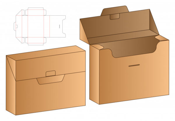 精品盒子包装设计模切模型源文件,编号:82633740