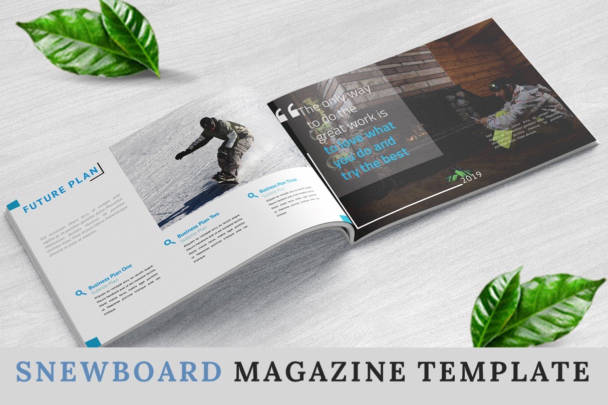 精品滑雪主题创意杂志手册排版设计模板源文件,编号:82626012