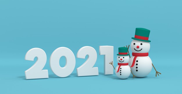 精品3D雪人渲染2021牛年背景源文件,编号:82635774