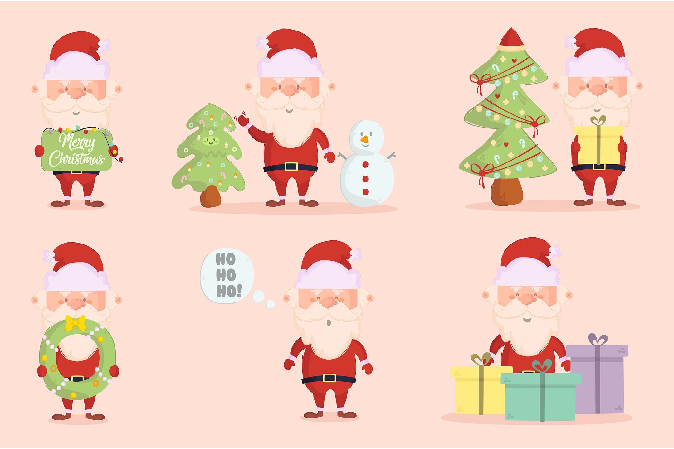 精品圣诞老人卡通人物AI,EPS,JPG源文件,编号:82623770