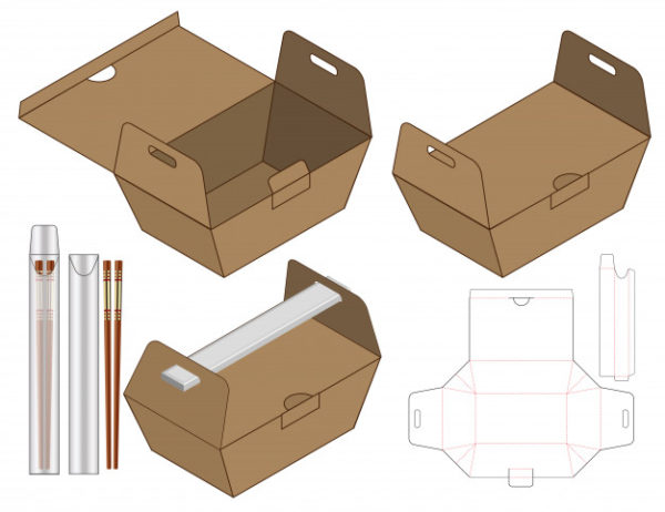 精品食品盒包装模切模板设计源文件,编号:82636750