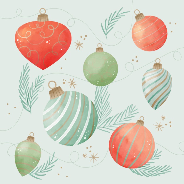 精品圣诞彩球装饰品插画源文件,编号:82624894