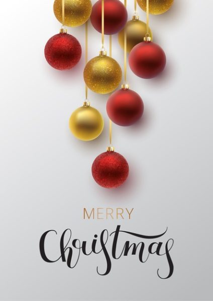 精品红金色的圣诞球装饰元素源文件,编号:82638184