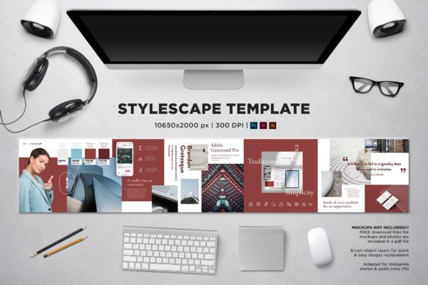 精品Stylescape/情绪板品牌VI设计模板v5源文件,编号:82624700
