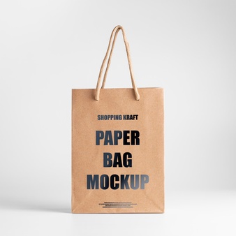 Mockups牛皮纸袋/购物袋设计样机psd样机模板,编号:82639570