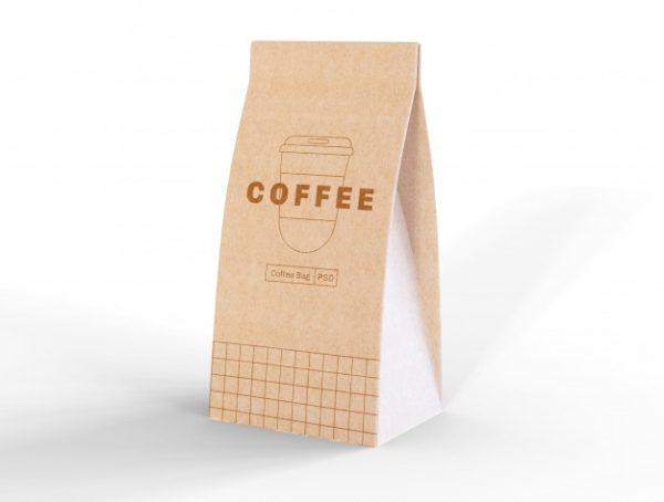 Mockups纸咖啡袋包装设计样机psd样机模板,编号:82630582