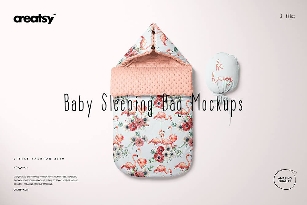 婴儿睡袋样机套装1.13GB,PSD样机模板,编号:82634825