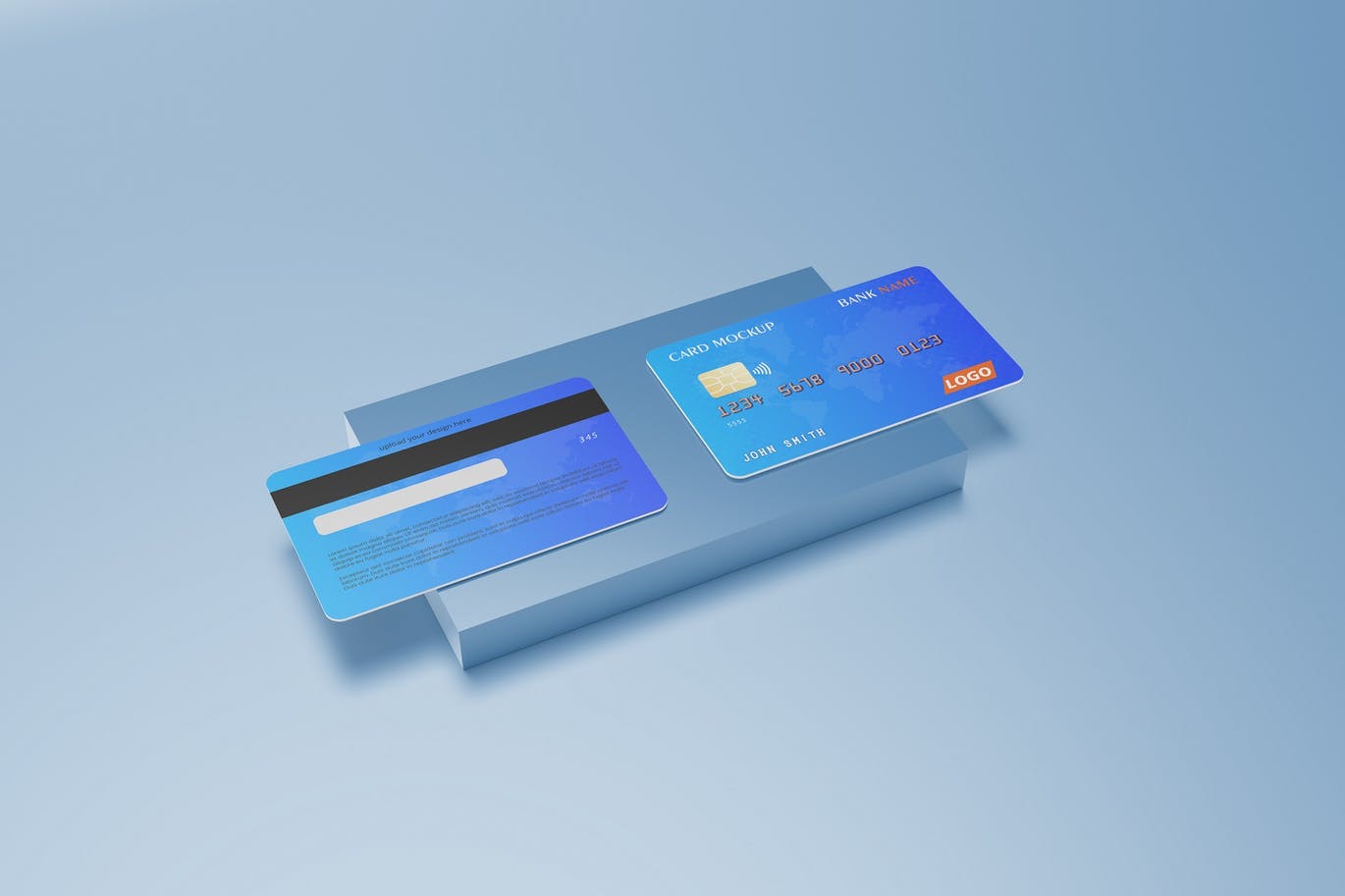 信用卡设计样机PSD样机模板,编号:82621019