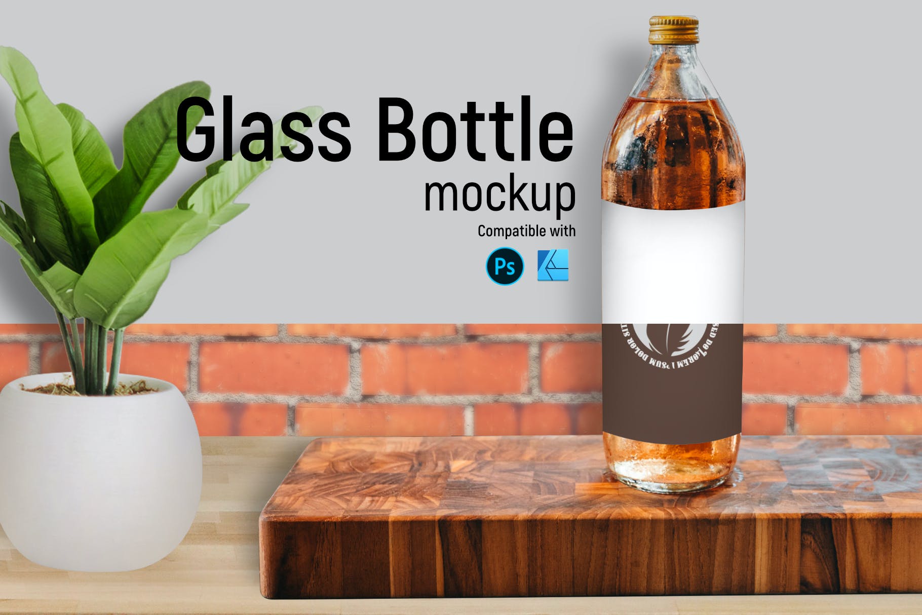 Mockups的透明玻璃瓶模型PSD,JPG样机模板,编号:82621580