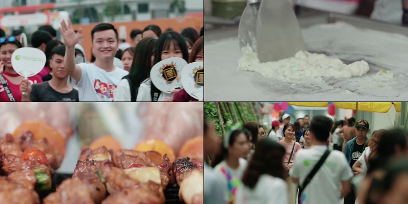 越南美食节上的人物形态视频
