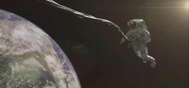4K地球表面的宇航员视频