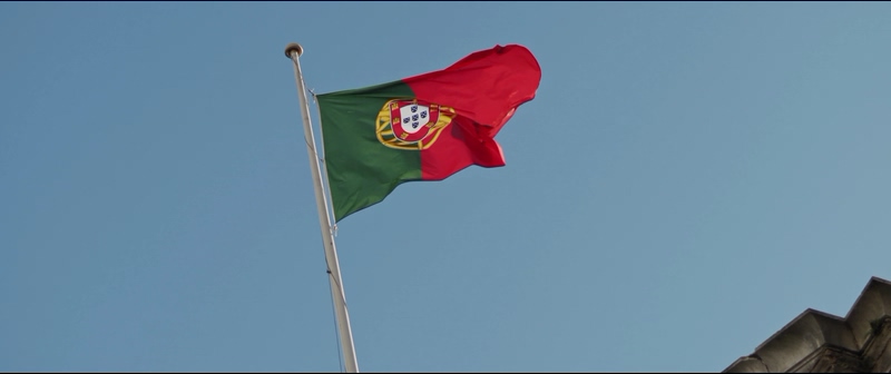 4K葡萄牙国旗迎风飘扬视频素材