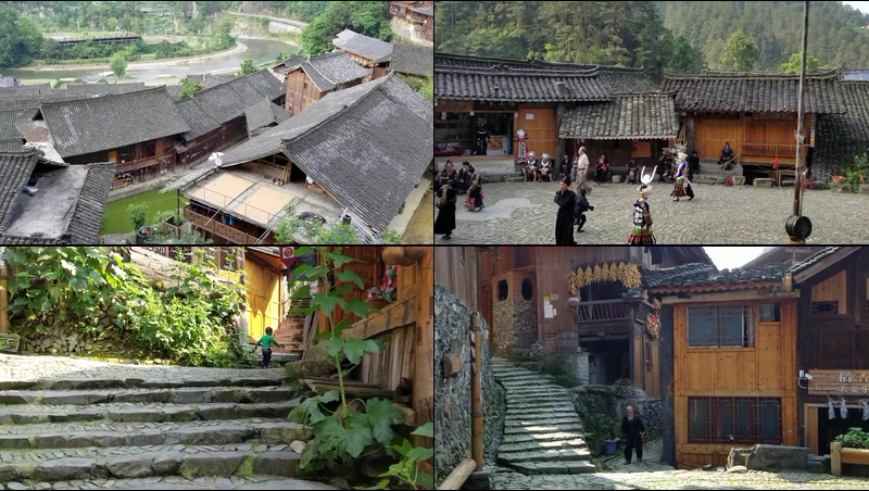 中国苗寨村落视频素材