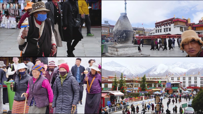 西藏人民群众视频素材