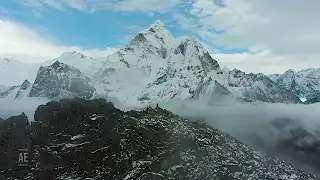 喜马拉雅山4K珠穆朗玛峰视频素材