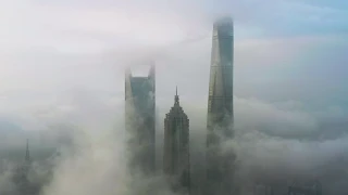 4K震撼上海无人机航拍视频素材