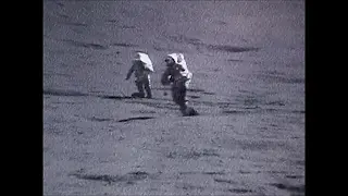 NASA阿波罗任务宇航员降落在月球表面历史视频素材1080PAI修复版网盘下载