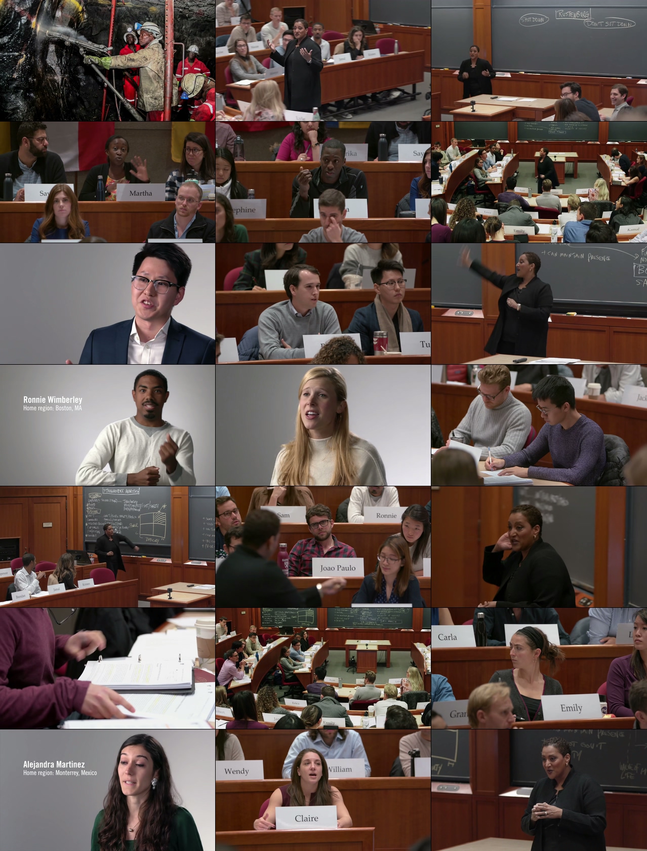 在哈佛 MBA 案例教室坐下高清纪录片大学视频素材