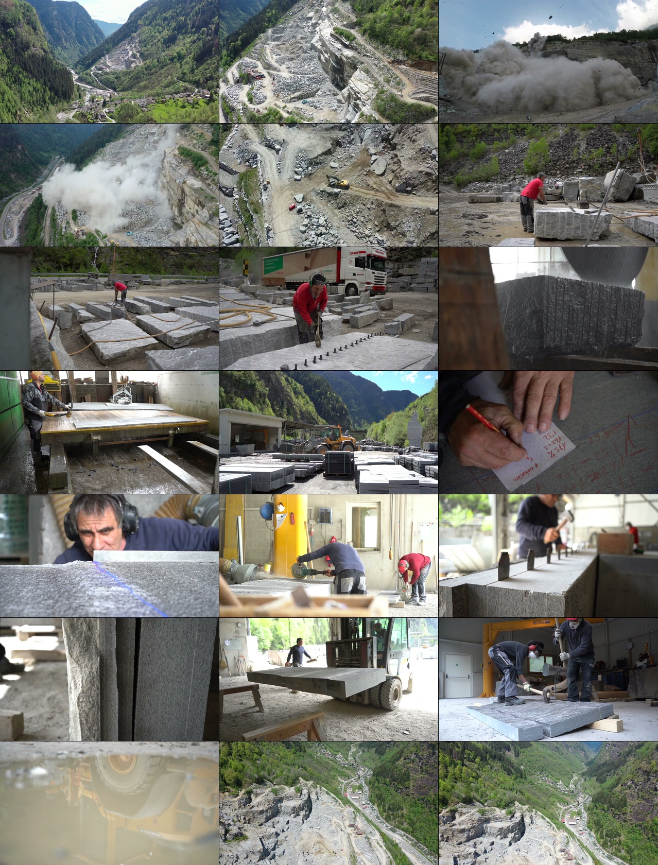 瑞士视频素材格劳宾登州采石场视频素材