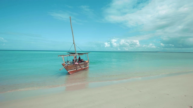 独木船视频素材海边沙滩视频素材