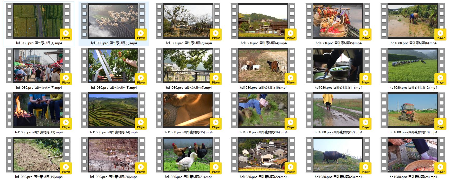 农村视频素材,50个家乡老百姓务农真实生活写照打包下载