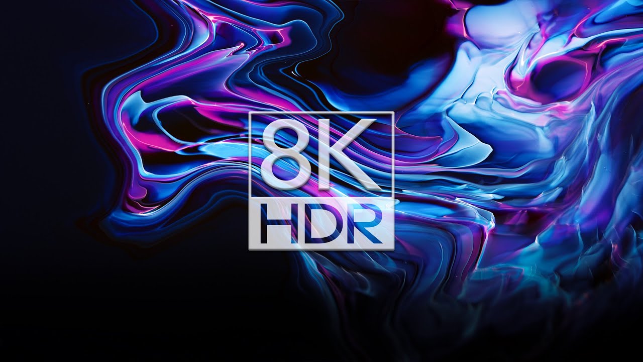 抽象视频素材_4KHDR抽象宏观油漆和颜色背景视频