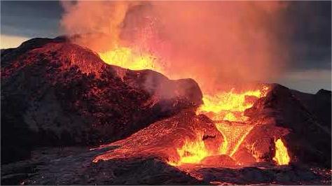火山爆发视频素材泥石流岩浆纪录片