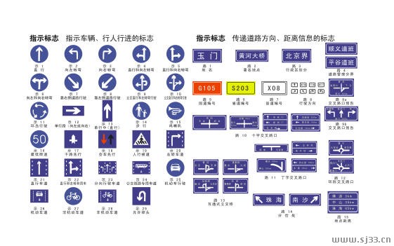 高清道路交通标志之指示标志矢量素材(CDR格式)下载